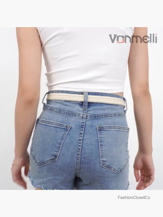 Woven Rattan Skinny Belt for Dresses Jeans, Adjustable Boho Braided Belt main image 5